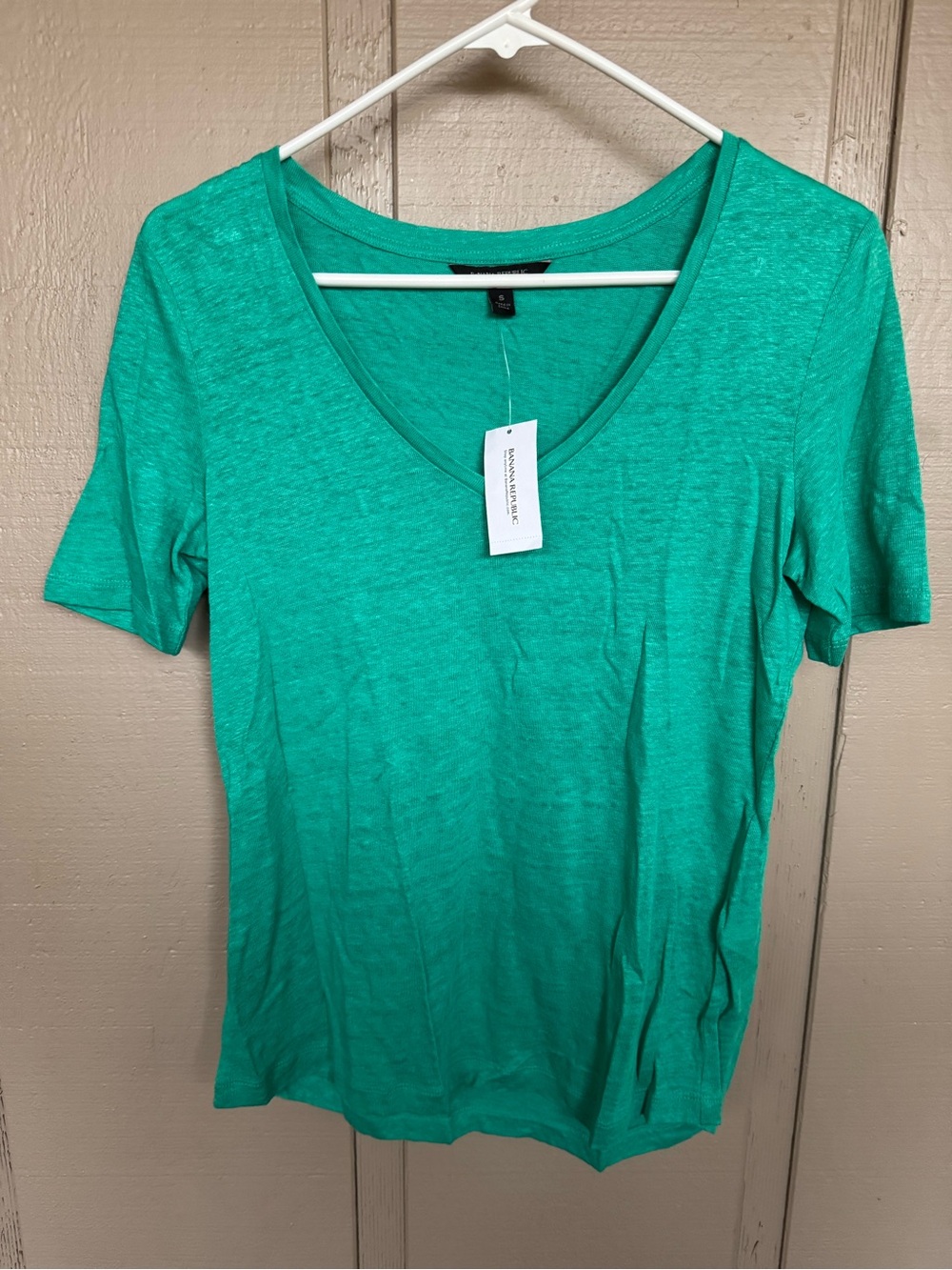 Banana Republic V Neck Slub Top Size Small